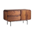 Meuble console en bois avec tiroirs et finition classique