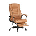 Fauteuil de bureau ergonomique en cuir synthétique avec repose-pieds