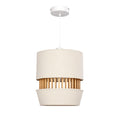 Suspension en tissu et bois avec design contemporain