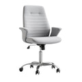 Chaise de bureau ergonomique réglable en gris avec roulettes