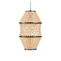 Lampe suspendue en rotin tissé - Design moderne et artisanal