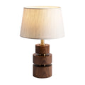 Lampe de table moderne en bois avec abat-jour en tissu