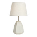 Lampe de table en béton avec abat-jour en lin